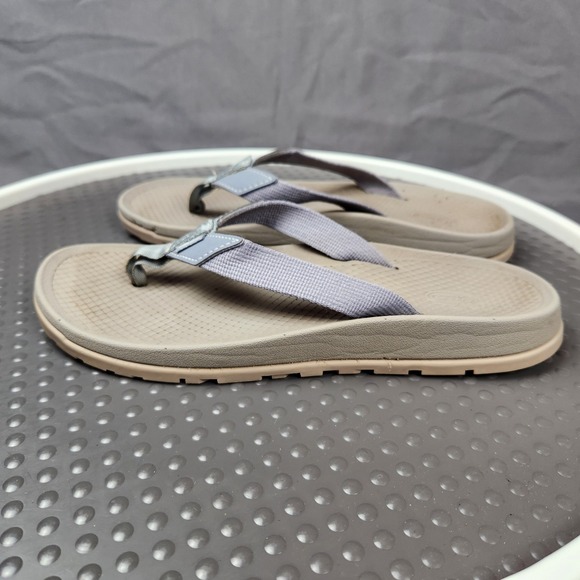 Chaco Lowdown Flip Flops Womens Size W8 Gray Sandals Straps Beach Casual Comfort - Picture 3 of 16